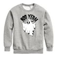 thumbnail image 1 of Instant Message - Scary Cool Ghost Boo Yeah - Toddler & Youth Crewneck Fleece Sweatshirt, 1 of 6