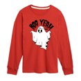 thumbnail image 1 of Instant Message - Scary Cool Ghost Boo Yeah - Toddler & Youth Long Sleeve Graphic T-Shirt, 1 of 6