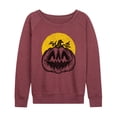 thumbnail image 1 of Instant Message - Scary Vintage Pumpkin  - Women's Lightweight French Terry Long Sleeve Shirt, 1 of 6