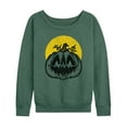 thumbnail image 1 of Instant Message - Scary Vintage Pumpkin  - Women's Lightweight French Terry Long Sleeve Shirt, 1 of 6