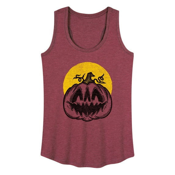 Instant Message - Scary Vintage Pumpkin  - Women's Racerback Tank Top