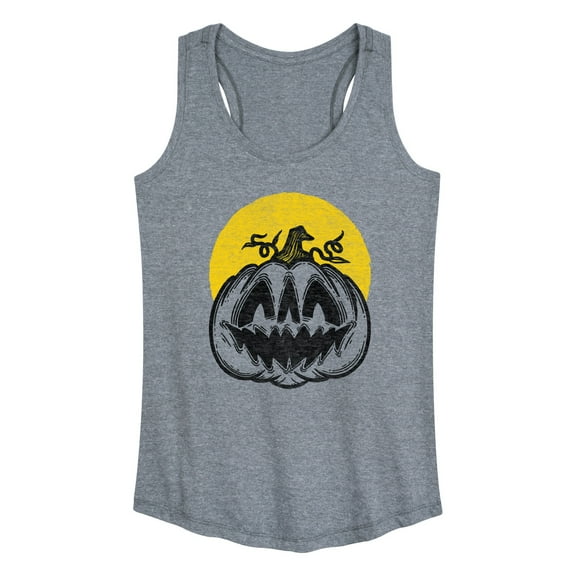 Instant Message - Scary Vintage Pumpkin  - Women's Racerback Tank Top