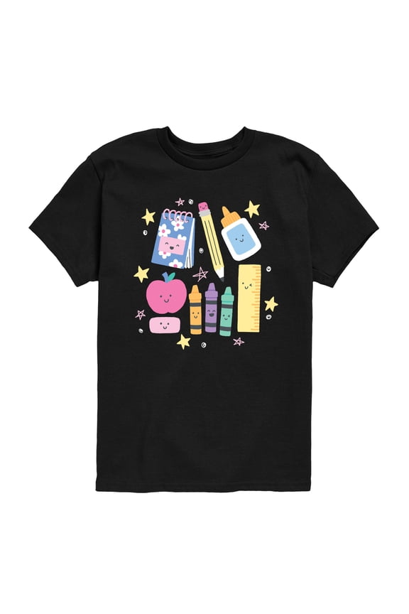 - School Icons -Youth Short Sleeve Graphic T-Shirt