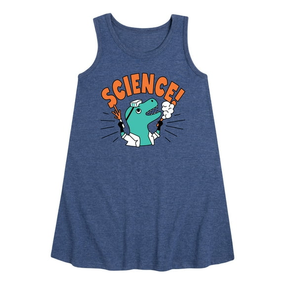 Instant Message - Science Dinosaur - Toddler & Youth Girls A-line Dress