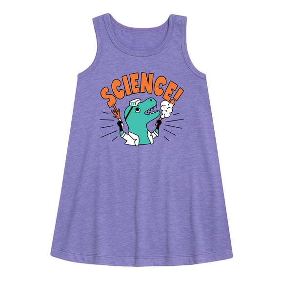 Instant Message - Science Dinosaur - Toddler & Youth Girls A-line Dress
