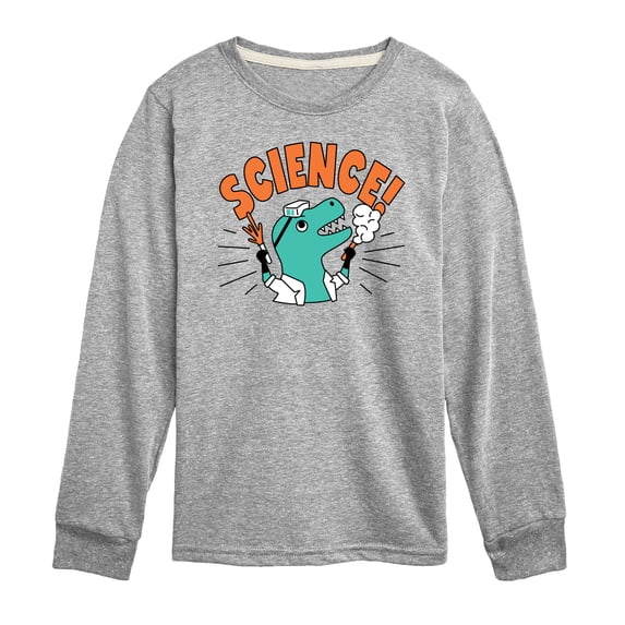 Instant Message - Science Dinosaur - Toddler & Youth Long Sleeve Graphic T-Shirt