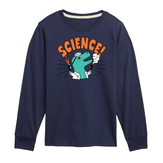 Instant Message - Science Dinosaur - Toddler & Youth Long Sleeve Graphic T-Shirt