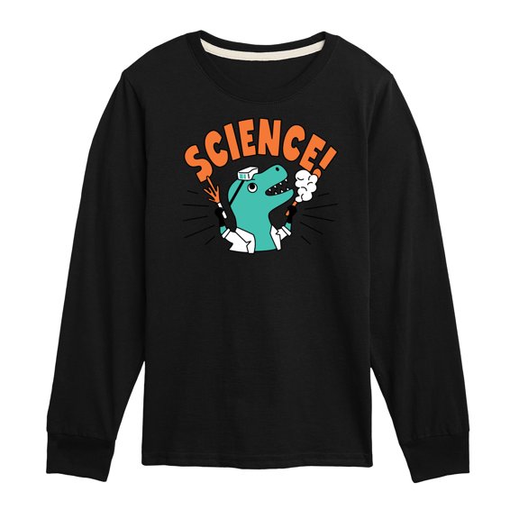 Instant Message - Science Dinosaur - Toddler & Youth Long Sleeve Graphic T-Shirt