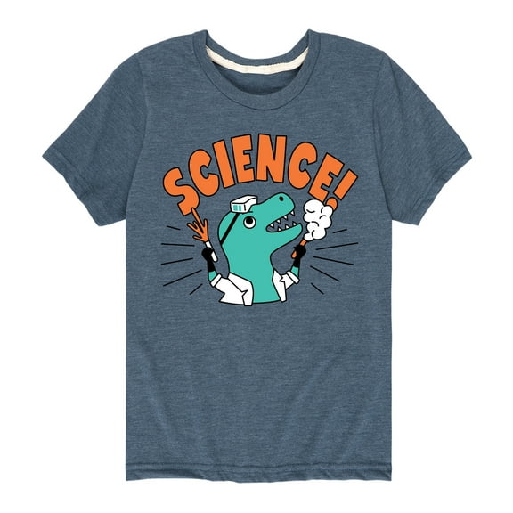Instant Message - Science Dinosaur - Toddler & Youth Short Sleeve Graphic T-Shirt