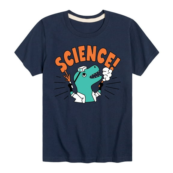 Instant Message - Science Dinosaur - Toddler & Youth Short Sleeve Graphic T-Shirt