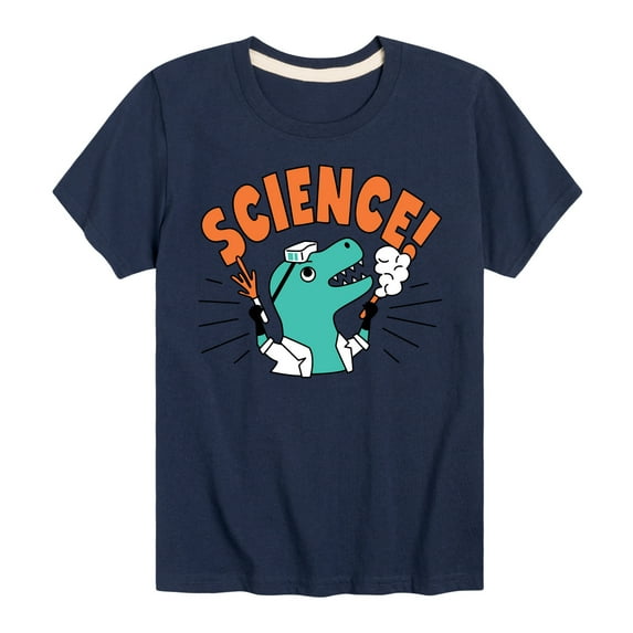Instant Message - Science Dinosaur - Toddler & Youth Short Sleeve Graphic T-Shirt