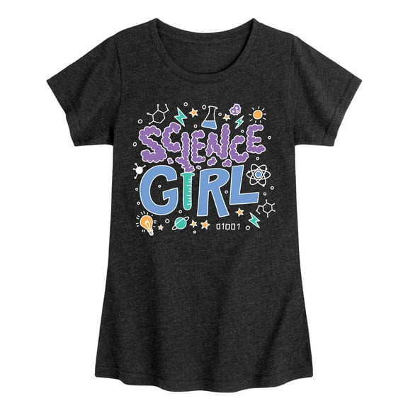 Instant Message - Science Girl - Toddler & Youth Girls Short Sleeve Graphic T-Shirt
