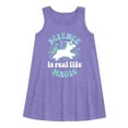 thumbnail image 1 of Instant Message - Science Is Real Life Magic - Toddler & Youth Girls A-line Dress, 1 of 4