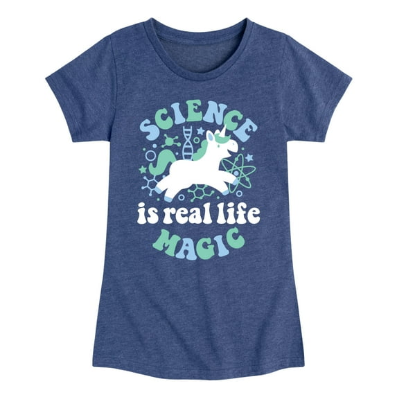 Instant Message - Science Is Real Life Magic - Toddler & Youth Girls Short Sleeve Graphic T-Shirt