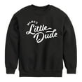 thumbnail image 1 of Instant Message - Script Mamas Little Dude - Toddler & Youth Crewneck Fleece Sweatshirt, 1 of 6