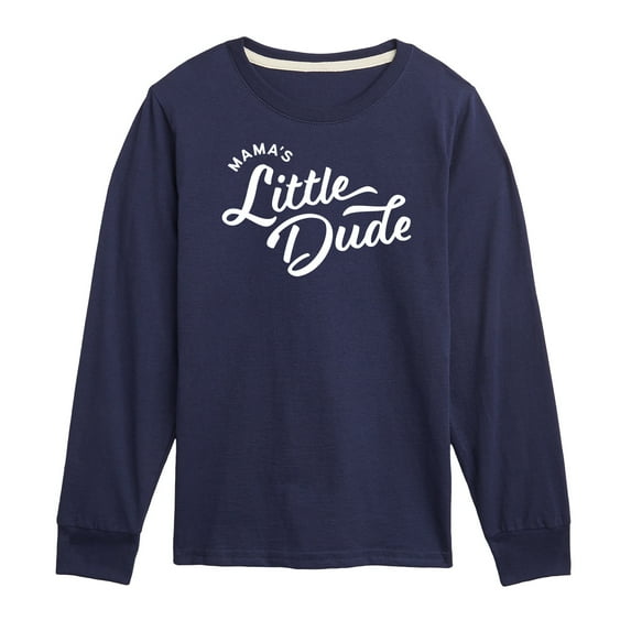 Instant Message - Script Mamas Little Dude - Toddler & Youth Long Sleeve Graphic T-Shirt