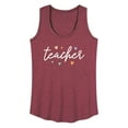 thumbnail image 1 of Instant Message - Script Teacher With Hearts - Women's Racerback Tank Top, 1 of 6