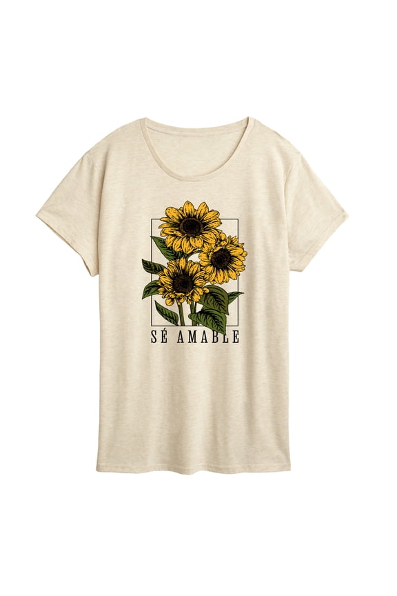- Se Amable Sunflowers - Women's Short Sleeve Graphic T-Shirt
