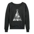 thumbnail image 1 of Instant Message - Sea Shell Christmas Tree - Women's Lightweight French Terry Long Sleeve Shirt, 1 of 6
