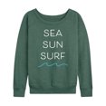 thumbnail image 1 of Instant Message - Sea Sun Surf - Women's Lightweight French Terry Long Sleeve Shirt, 1 of 6