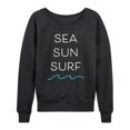 thumbnail image 1 of Instant Message - Sea Sun Surf - Women's Lightweight French Terry Long Sleeve Shirt, 1 of 6