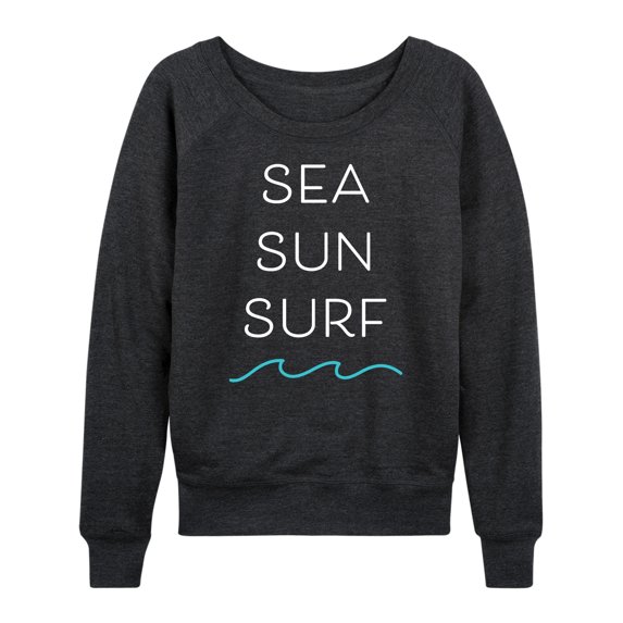 Instant Message - Sea Sun Surf - Women's Lightweight French Terry Long Sleeve Shirt