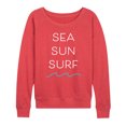thumbnail image 1 of Instant Message - Sea Sun Surf - Women's Lightweight French Terry Pullover, 1 of 6