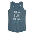 thumbnail image 1 of Instant Message - Sea Sun Surf - Women's Racerback Tank Top, 1 of 6