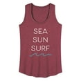 thumbnail image 1 of Instant Message - Sea Sun Surf - Women's Racerback Tank Top, 1 of 6