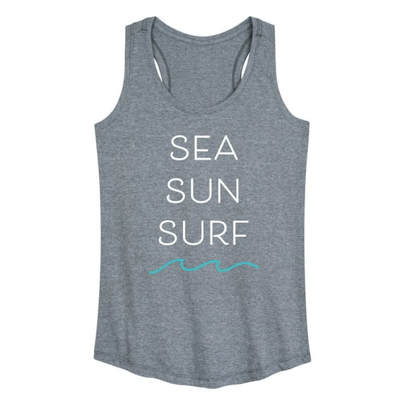 Instant Message - Sea Sun Surf - Women's Racerback Tank Top