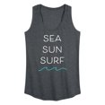 thumbnail image 1 of Instant Message - Sea Sun Surf - Women's Racerback Tank Top, 1 of 6