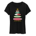 thumbnail image 1 of Instant Message - Sea Suns Geetings Surfboard Tree Christmas - Women's Short Sleeve Graphic T-Shirt, 1 of 6