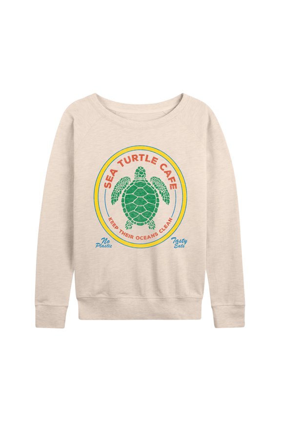 - Sea Turtle Cafe - Women's French Terry Long Sleeve Pullover
