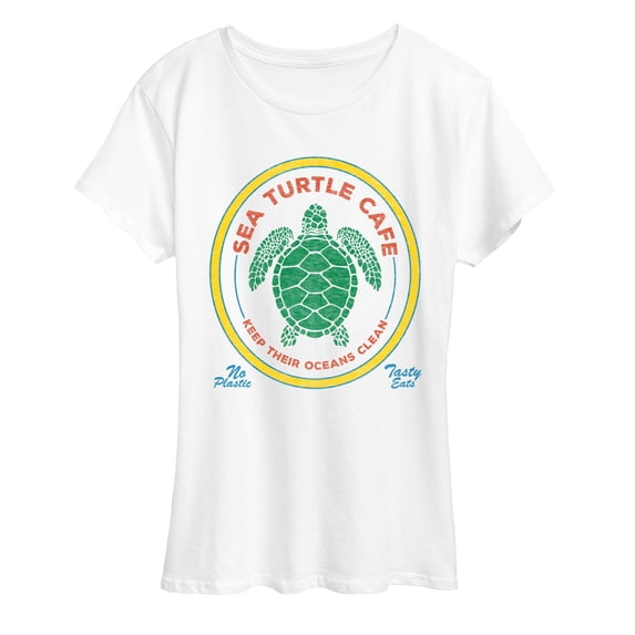 Instant Message - Sea Turtle Cafe Short Sleeve Graphic T-Shirt