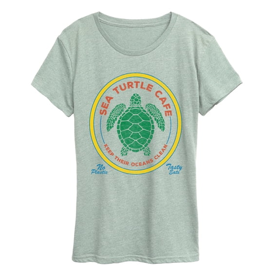Instant Message - Sea Turtle Cafe Short Sleeve Graphic T-Shirt