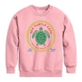 thumbnail image 1 of Instant Message - Sea Turtle Cafe Graphic Long Sleeve Fleece Sweatshirt, 1 of 4