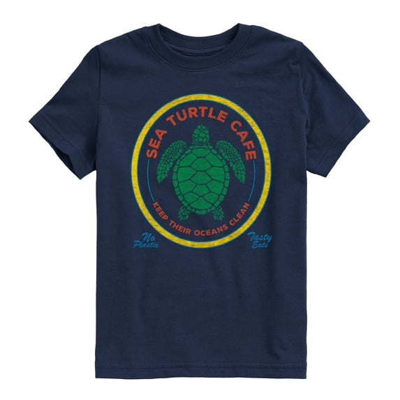Instant Message - Sea Turtle Cafe Short Sleeve Graphic T-Shirt