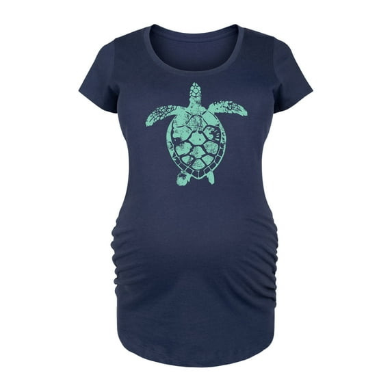 Instant Message - Sea Turtle Illustration - Maternity Scoop Neck Tee