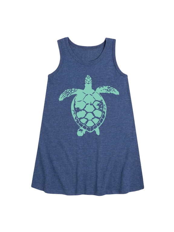 - Sea Turtle Girls' Graphic Sleeveless Aline Dress