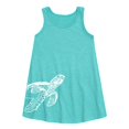 thumbnail image 1 of Instant Message - Sea Turtle - Toddler And Youth Girls Aline Dress, 1 of 4