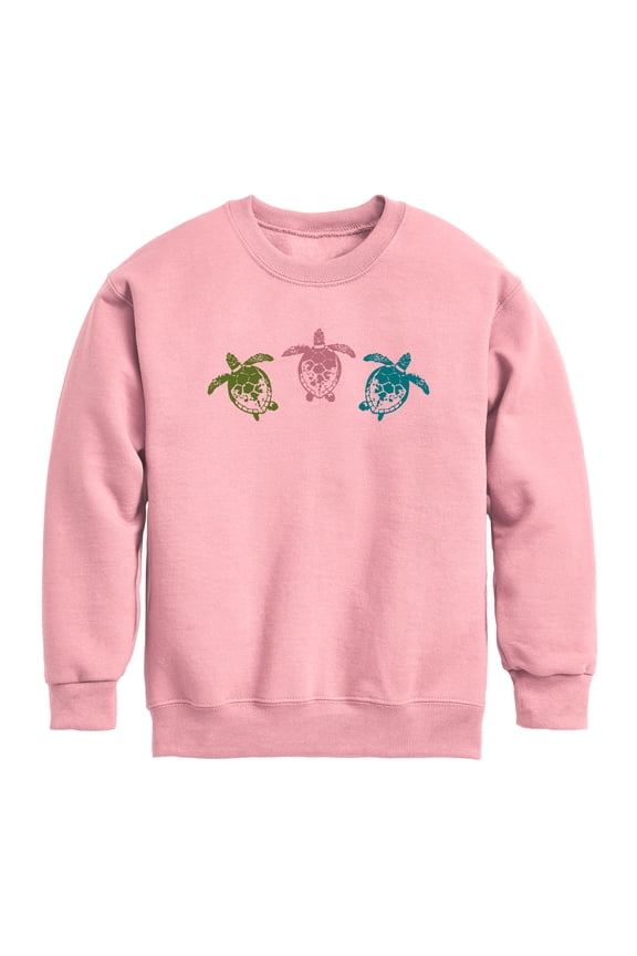 - Sea Turtles - Youth Boys Crew Fleece Sweatshirt