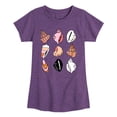 thumbnail image 1 of Instant Message - Seashell Grid - Youth Girls Fitted Short Sleeve T-Shirt, 1 of 5