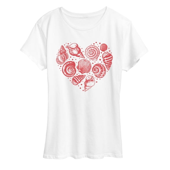 Instant Message - Seashell Heart Short Sleeve Graphic T-Shirt