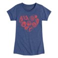 thumbnail image 1 of Instant Message - Seashell Heart - Youth Girls Fitted Short Sleeve T-Shirt, 1 of 5