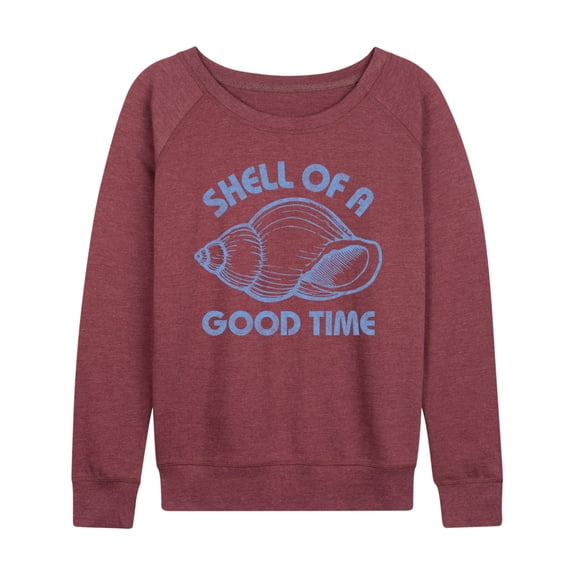 Instant Message - Seashell - Shell of a Good Time - Women's Lightweight French Terry Long Sleeve Shirt