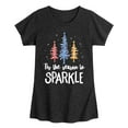 thumbnail image 1 of Instant Message - Season To Sparkle - Toddler & Youth Girls Short Sleeve Graphic T-Shirt, 1 of 6