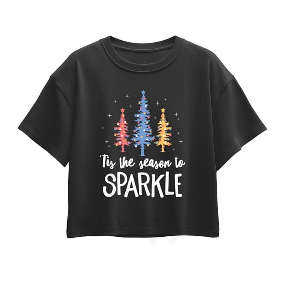 Instant Message - Season To Sparkle - Youth Girl Short Sleeve Boxy Tee