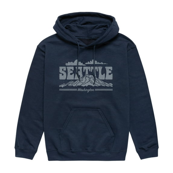 Instant Message - Seattle - Men's Pullover Hooded Fleece Sweatshirt