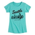 thumbnail image 1 of Instant Message - Seattle Washington - Youth Girls Fitted Short Sleeve T-Shirt, 1 of 5