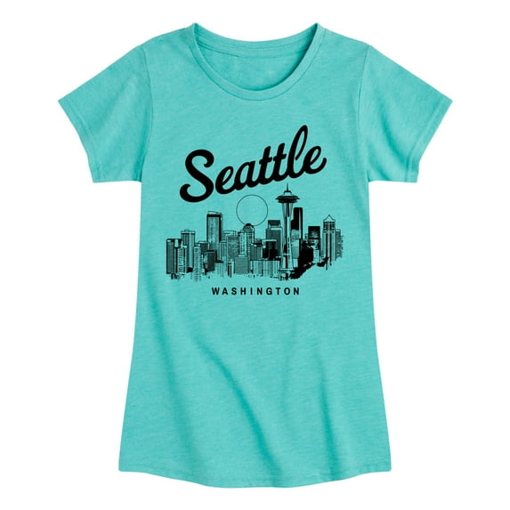 Instant Message - Seattle Washington - Youth Girls Fitted Short Sleeve T-Shirt